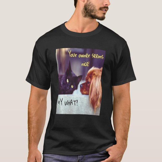 Camiseta Um Gato Nunca é Possuído Pergunte a um Cocker Span (Frente)