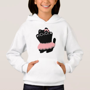 Camiseta "Um Gato Preto Ganha Vida em uma Saia de Dança."
