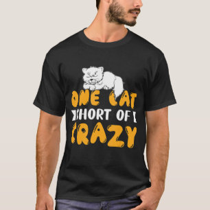 Camiseta Um Gato Sem Gráfico Louco