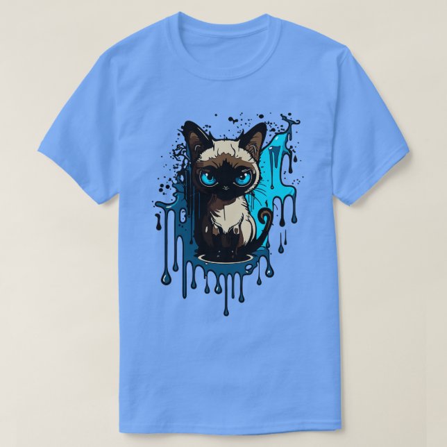 Camiseta um gato siamês (Frente do Design)