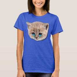 Camiseta Um Gato Triste Que É Azul Felino