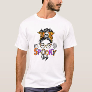 Camiseta Um Gigi Skull Mensageiro Bun Leopard Halloween