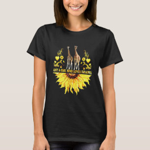 Camiseta Um Girassol Apenas Uma Menina Que Ama Girafas