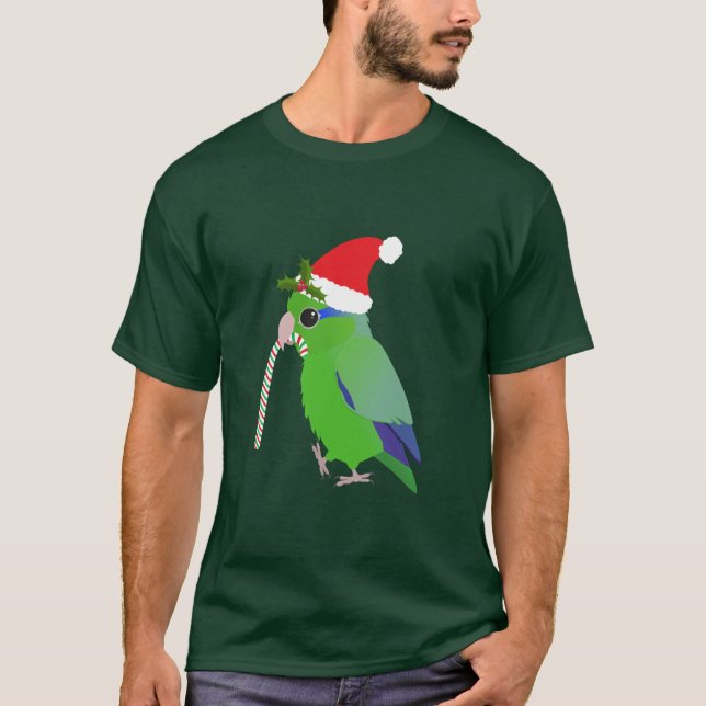 Camiseta Um giro pacífico verde de Natal bonito (Frente)