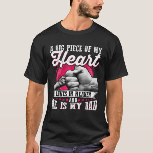 Camiseta Um grande pedaço do meu coração vive em pai do céu
