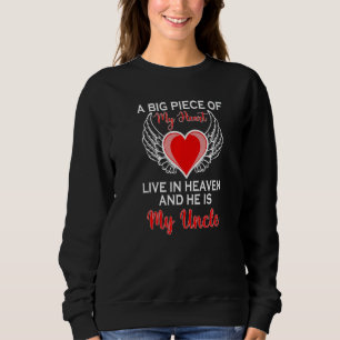 Camiseta Um Grande Pedaço Do Meu Coração Vive No Céu Ele É
