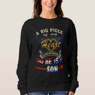 Camiseta Um Grande Pedaço Do Meu Coração Vive No Céu Ele É