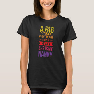 Camiseta Um Grande Pedaço Do Meu Coração Vive No Céu Para Q