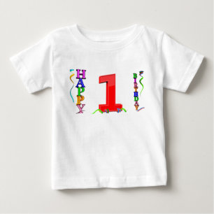 Camiseta Um Grande Vermelho entre o Feliz Aniversário Color