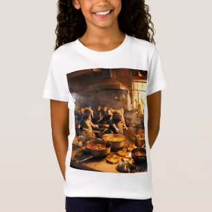 Camiseta Um grupo de quatro camundongos bonitos de desenho