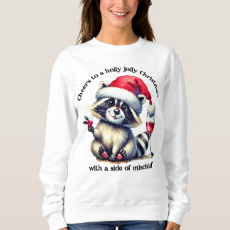 Camiseta Um guaxinim bonito no chapéu de Santa!