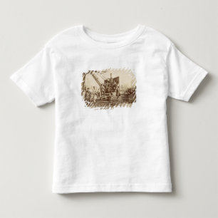 Camiseta Um guindaste do vapor na operação durante a