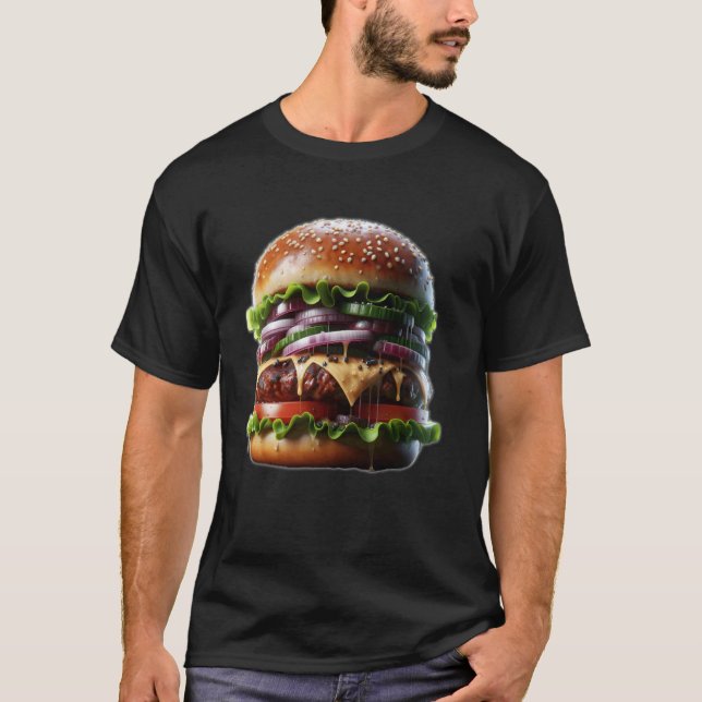 Camiseta Um hambúrguer delicioso (Frente)