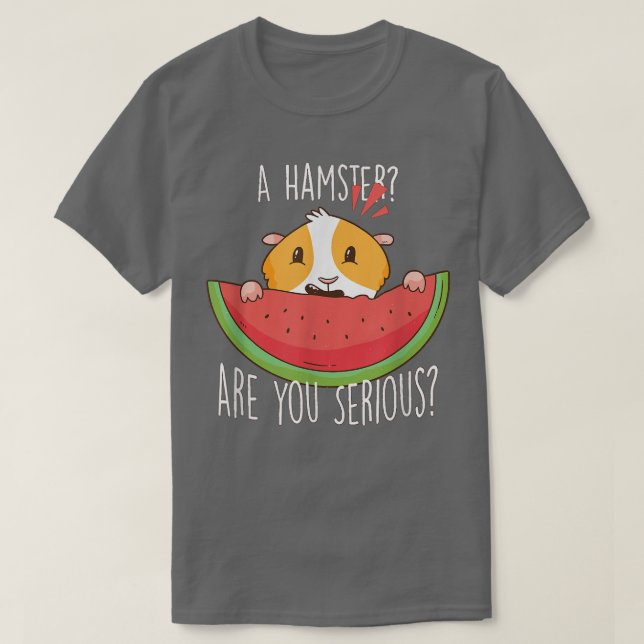 Camiseta Um Hamster, você é um cara de Guiné? (Frente do Design)
