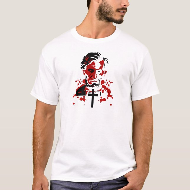Camiseta Um Herói-Abraham sangrento Lincoln (Frente)