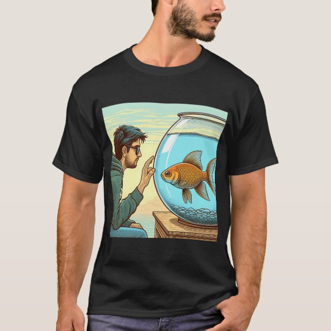 Camiseta Um homem e seu peixe (Frente)