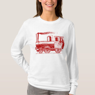 Camiseta Um homem e seu trem - rubi