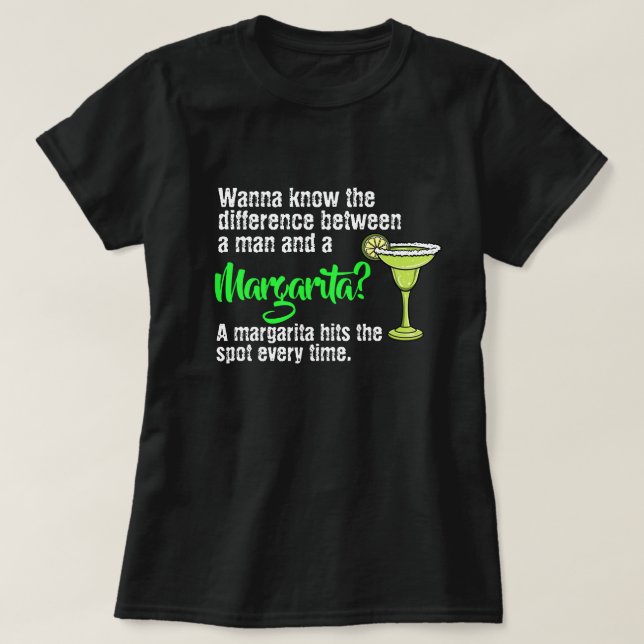 Camiseta Um homem engraçado e uma Margarita acertaram o pon (Frente do Design)