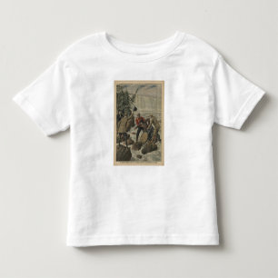 Camiseta Um homem no barril atravessando as cataratas de Ni