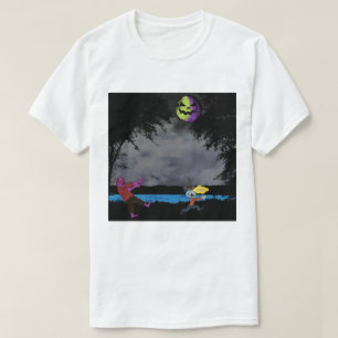 Camiseta Um homem perseguido por zumbis