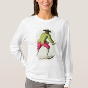Camiseta Um homem que joga com uma raquete e as bolas