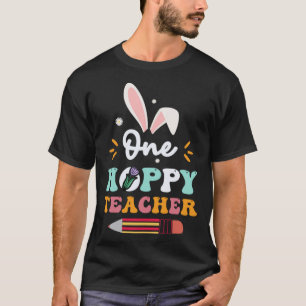 Camiseta Um Hoppy Professor Groovy Retro Dia de Páscoa do P