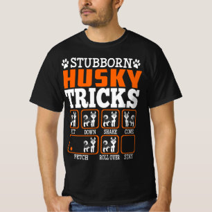 Camiseta Um Husky Siberiano Nervoso dá um presente engraç