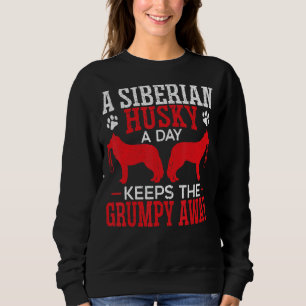 Camiseta Um Husky Siberiano Um Dia Mantém O Irmão Engraçado
