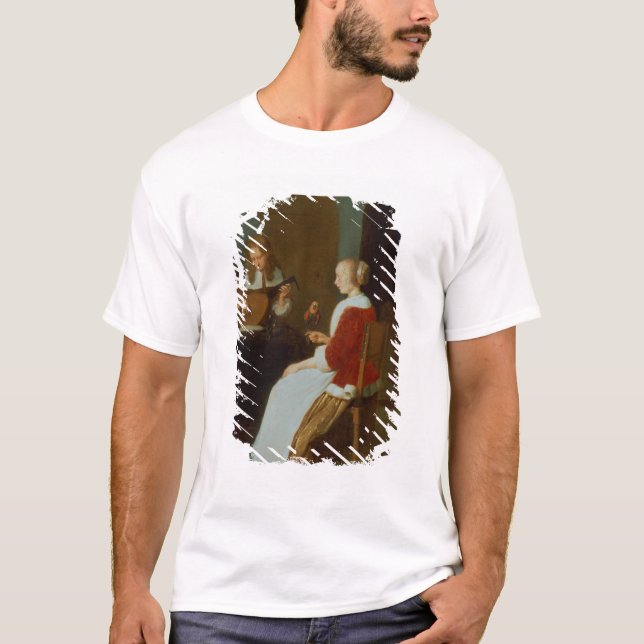 Camiseta Um interior com um jogador do alaúde (Frente)
