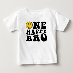 Camiseta Um Irmão Feliz Sorriso Menino 1º Aniversário Combi
