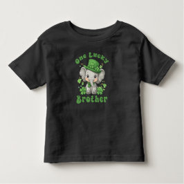 Camiseta Um Irmão Sortudo, Elefante Fofo St.Patrick