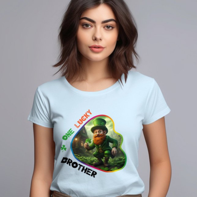 Camiseta Um Irmão Sortudo - Pote de diversão de Leprechaun (Criador carregado)