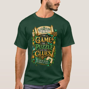 Camiseta Um Jogo de Azar Puzzle e Pistas Mistério Leitor T-