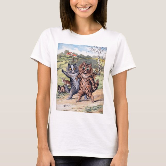 Camiseta Um jogo de golfe, Louis Wain (Frente)
