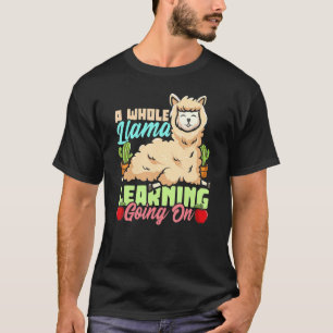 Camiseta Um Lama Inteiro Aprendendo Engraçado