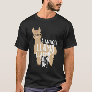 Camiseta Um lama inteiro que aprende ir em professores