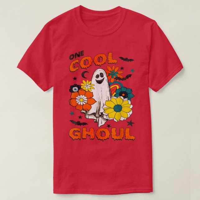 Camiseta Um Legal Ghoul Funny Ghouls Hippie Costume Hallowe (Frente do Design)