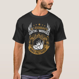 Camiseta Um Legendário Trabalhador Postal Tem Posto De Corr