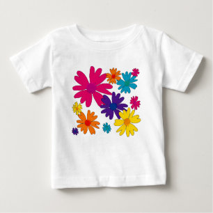 Camiseta Um leito floral de flores margaridas