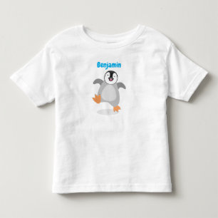 Camiseta Um lindo desenho animado de pinguins, imperador fe