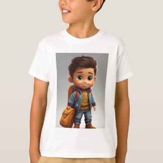 Camiseta Um lindo garotinho de latino vestindo a capa