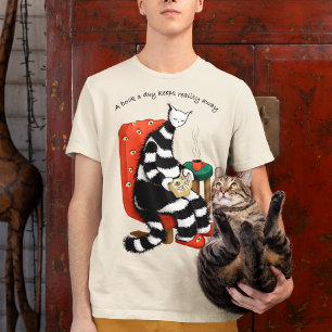 Camiseta Um Livro Um Dia Mantém A Realidade Longe - Lendo A