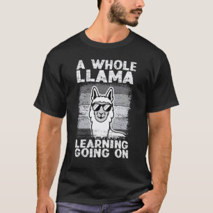Camiseta Um Llama Inteiro Aprendendo Animação de Professor 