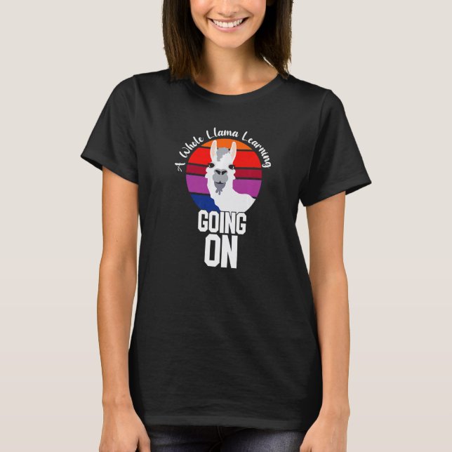 Camiseta Um Llama Inteiro Aprendendo Animação de Professor  (Frente)