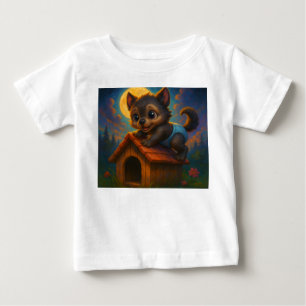 Camiseta Um Lobisomem Bonito na Casa dos Cachorros Fantasia