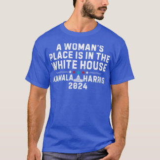 Camiseta Um lugar feminino é na Casa Branca Kamala
