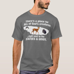 Camiseta Um Lugar Para Todos Os Deuses Criaturas Engraçadas