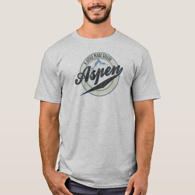 Camiseta Um lugar pequeno chamou Aspen (Frente)
