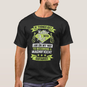 Camiseta Um Magnífico Guitarrista Guitarrista Aniversário