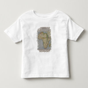 Camiseta Um mapa de África para ilustrar os viagens de